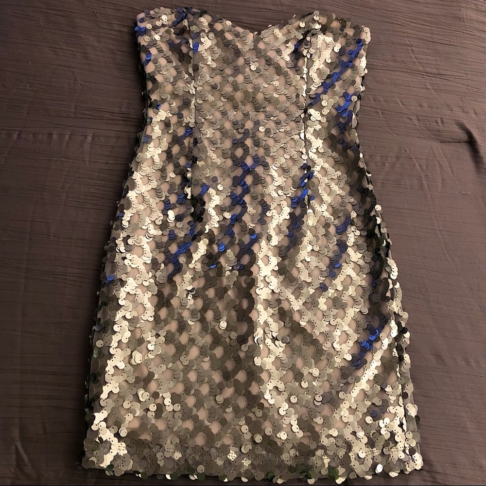 TRIXXI Sequin Mermaid Seaglass Cocktail Mini Dress